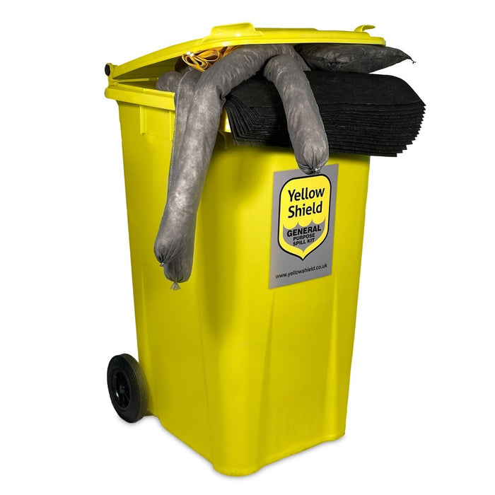 Wheelie Bin Spill Kit - 250 Litre - Yellow Shield