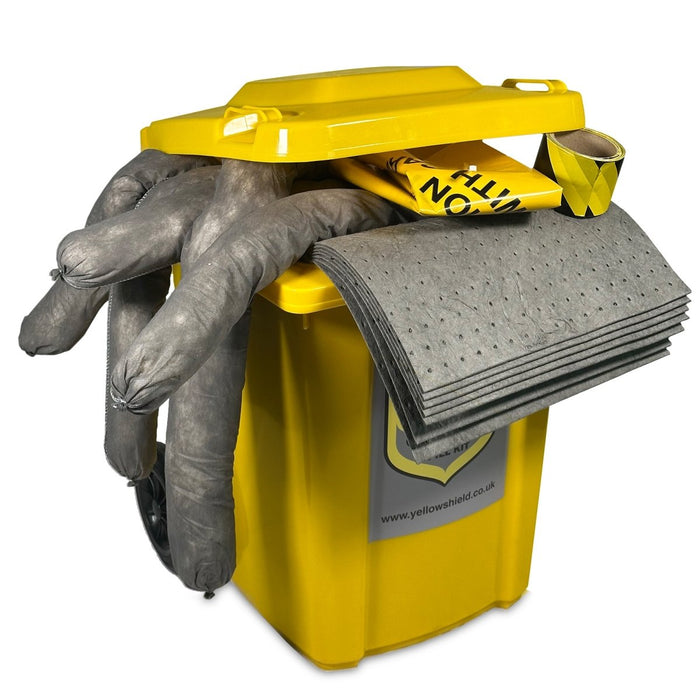 Wheelie Bin Spill Kit - 80 Litre - Yellow Shield