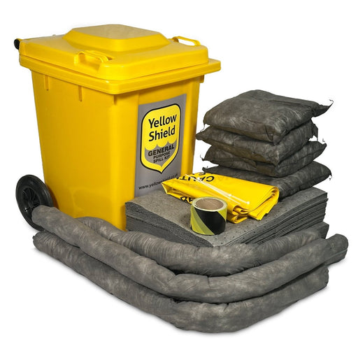 Wheelie Bin Spill Kit - 80 Litre - Yellow Shield