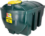 1,235 Litre Plastic Bunded Waste Oil Tank (Horizontal) - Yellow Shield