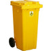 140 Litre Clinical Waste Bin - Yellow Shield
