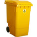 360 Litre Clinical Waste Bin - Yellow Shield