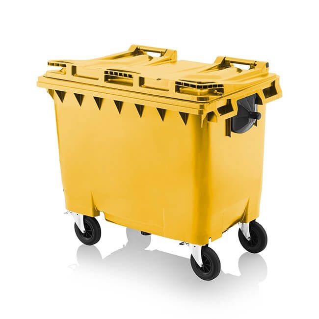 660 Litre Wheelie Bin | Yellow - Yellow Shield
