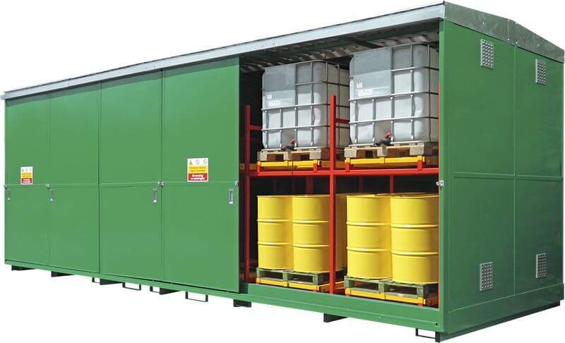 96 x Drum Dual Purpose Storage Unit - Yellow Shield