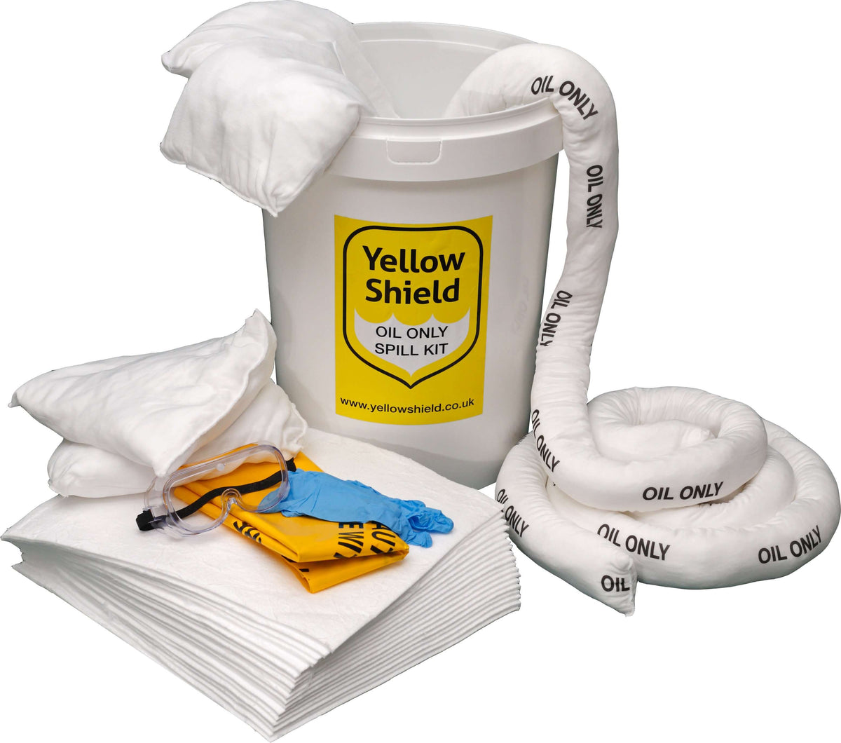 Bucket Oil Spill Kit 65 Litre Yellow Shield
