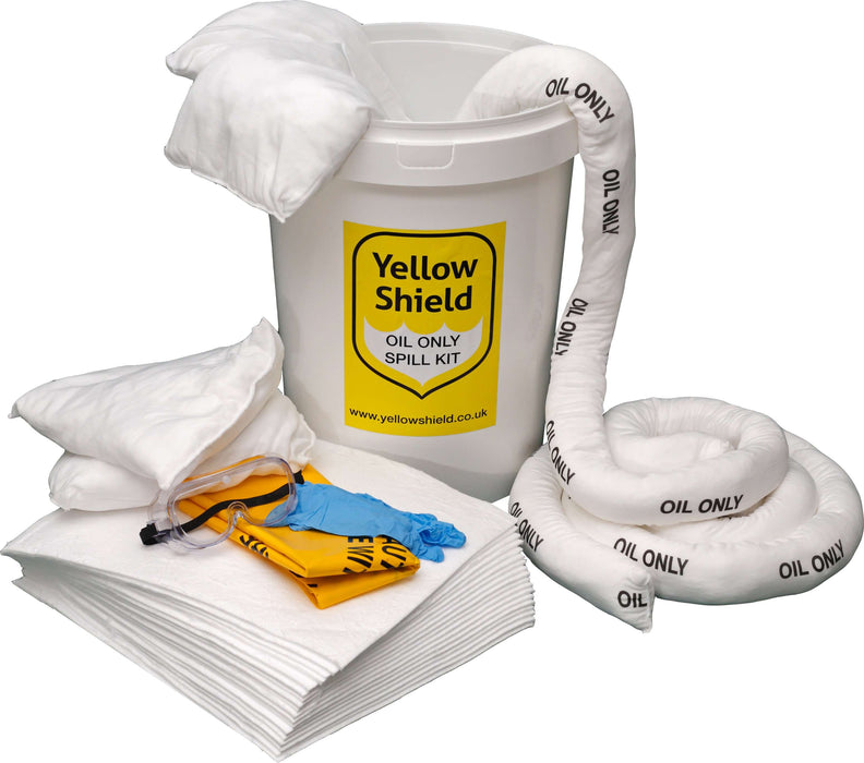 Bucket Oil Spill Kit - 65 Litre - Yellow Shield