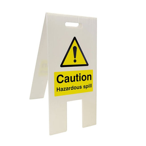 Caution Hazardous Spill A-Frame - Yellow Shield