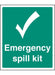 Emergency Spill Kit Sign | Rigid Plastic (300mm x 250mm) - Yellow Shield