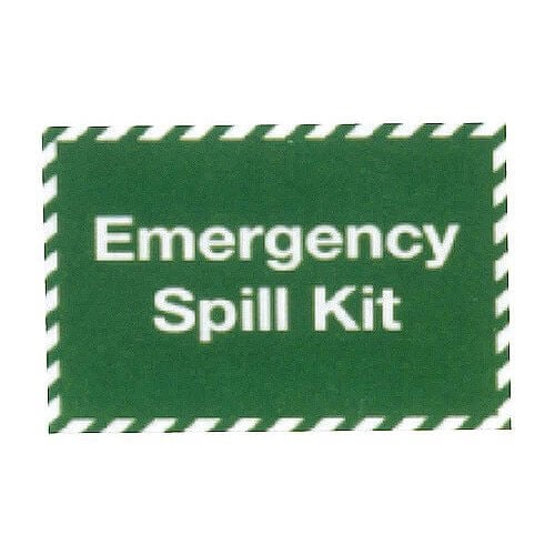 Emergency Spill Kit Station Sign - Yellow Shield