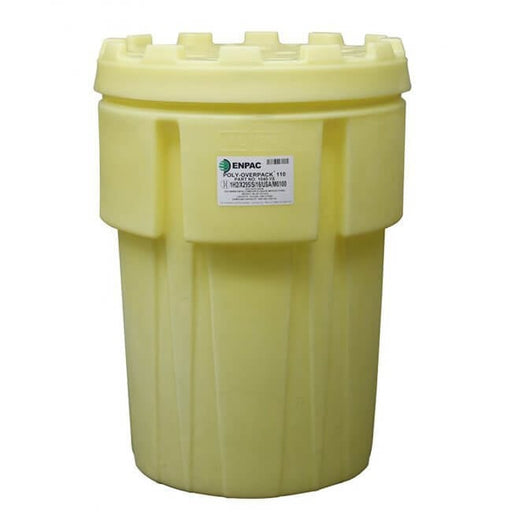 Enpac - 110 Gallon Poly-Overpack Salvage Drum - Yellow Shield