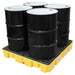 ENPAC 4 Drum Spill Pallet | Low Profile - Yellow Shield