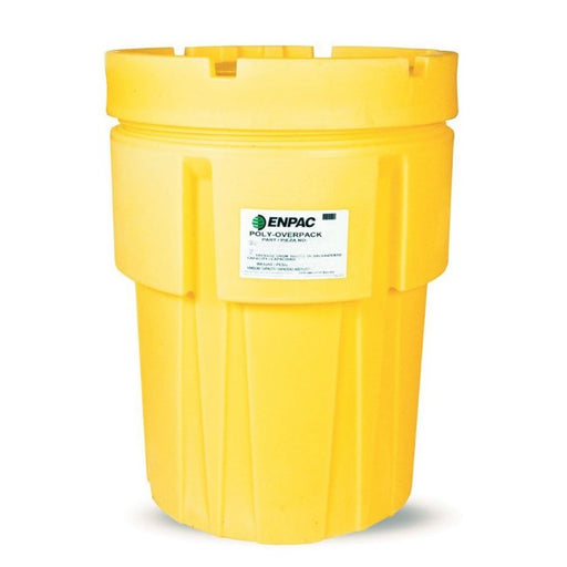 ENPAC 65 Gallon Poly-Overpack Salvage Drum - Yellow Shield
