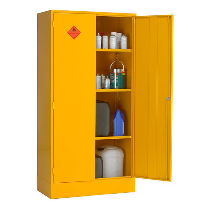 Flammable Storage Cabinet | 80 Litre - Yellow Shield