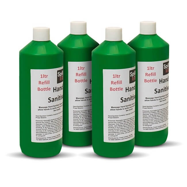 Hand Sanitiser Spray| 1L Refill Bottle - Pk 4 - Yellow Shield
