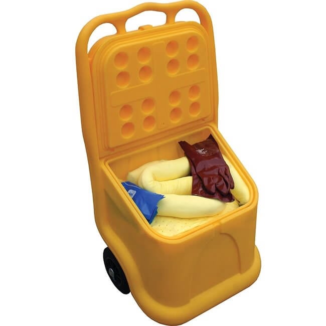 Mobile Storage Bin - Yellow Shield