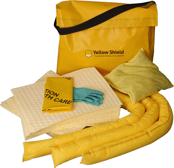 Shoulder Bag Chemical Spill Kit - 50 Litre - Yellow Shield