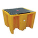 Single IBC Spill Pallet - With Grid - Yellow Shield