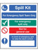 Spill Kit For Emergency Spil Team Only Sign | Rigid Plastic (300mm x 250mm) - Yellow Shield