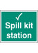 Spill Kit Station Sign | Self Adhesive Vinyl (300mm x 250mm) - Yellow Shield