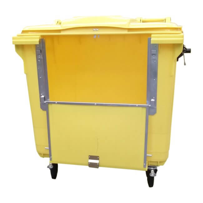 Wheelie Bin Accessory | Drop Front Kit - Yellow Shield