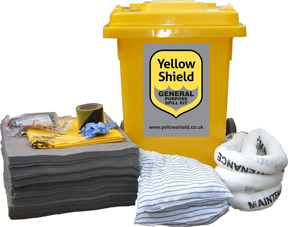 Wheelie Bin Spill Kit - 80 Litre - Yellow Shield